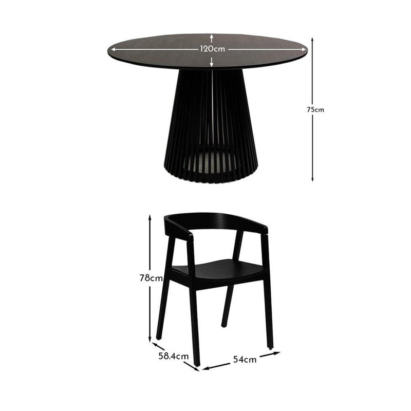 Hopley Willow 4 - Person Dining Set