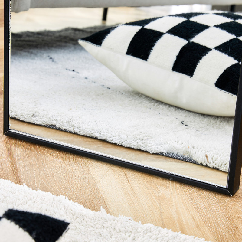 Miroir Quinnisha, Aluminum, H 63 po x l 20 po, Noir