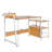 Zenia Metal Base Computer Desk with Power Outlet