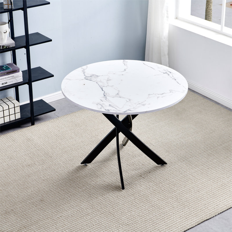 Round Metal Base Dining Table
