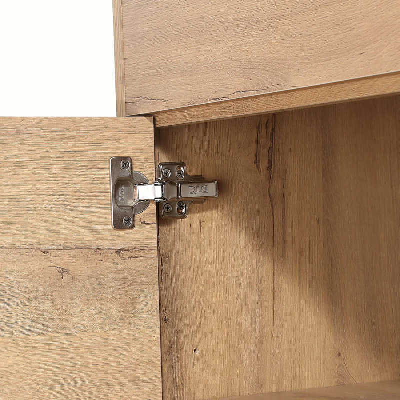 Freestanding Bathroom Vanity or Floating is Optional Conversion, Imitative Oak