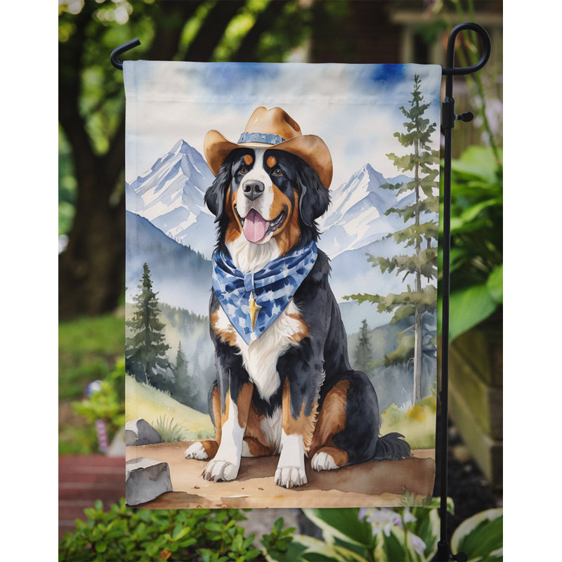Drapeau Cowboy Welcome Garden, Bouvier bernois bleu