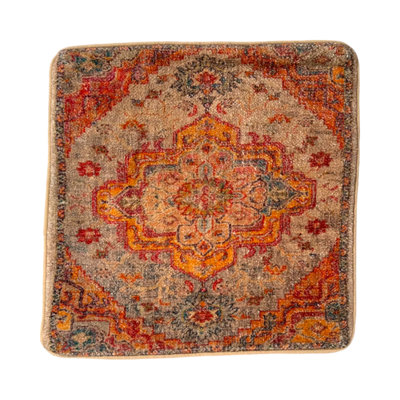 Cashton Floral Red Square Throw Cushion