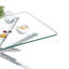 Table basse rectangulaire en verre trempé 39,37 pouces