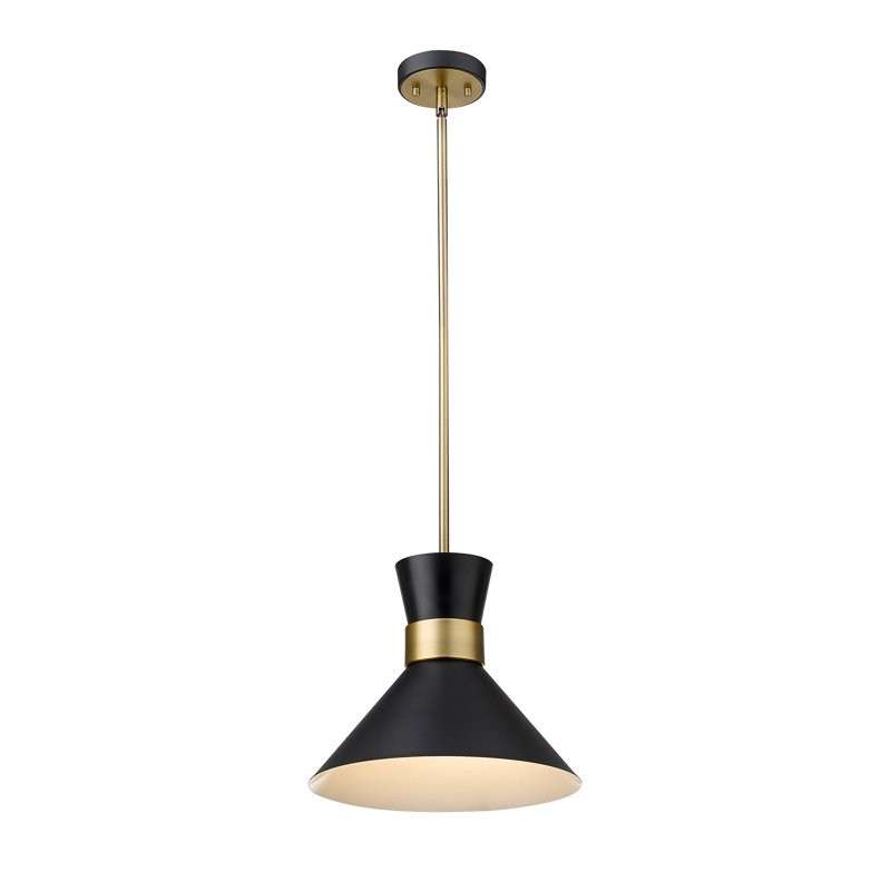 Luminaire suspendu à 1 lumière Bartruff, Laiton