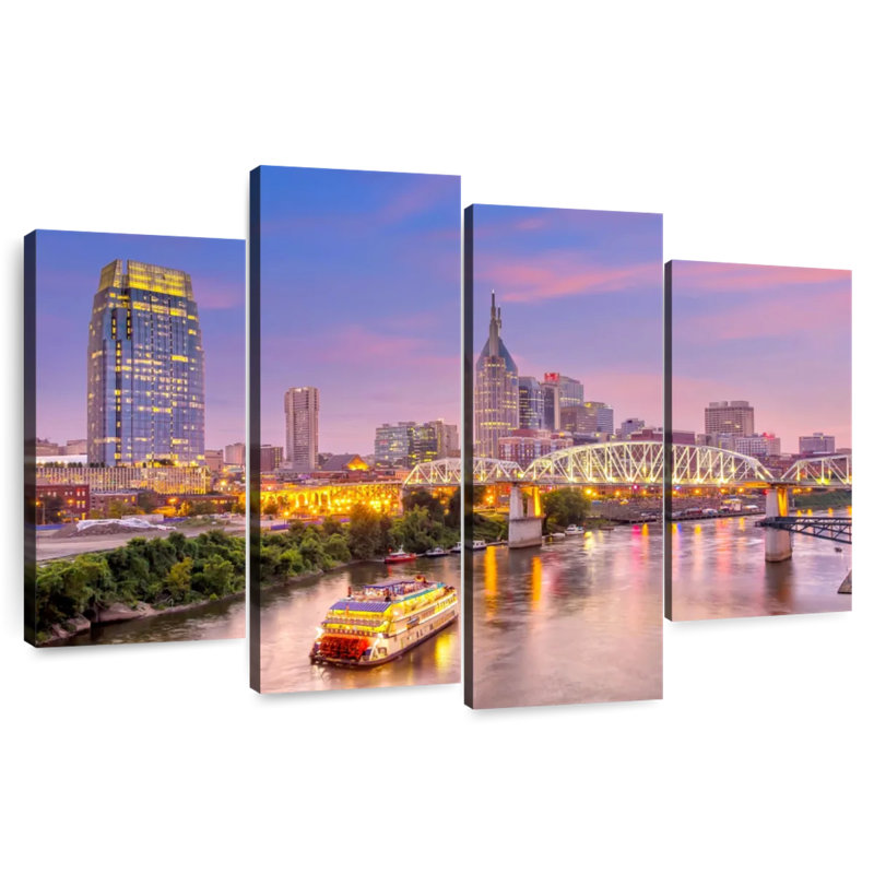 Nashville purple sunset sky Sireci, H 32 po x l 52 po