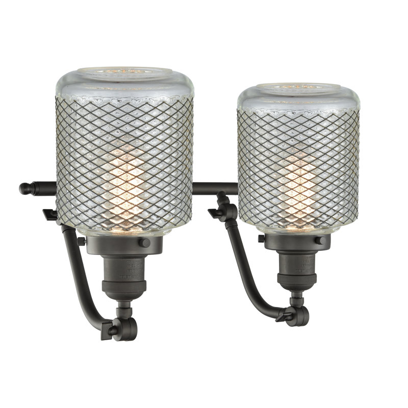 Éclairage pour meuble-lavabo à 2 lumières à intensité réglable Iyana, Bronze huilé