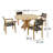 Morones Round Reclaimed Teak 4 Person Indoor Outdoor Dining Set