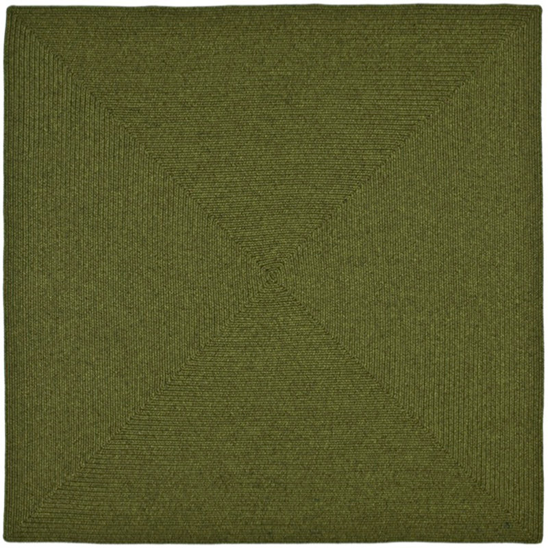 Tapis performance de couleur unie tressé à la main et lavable à la machine Garbrand, Carré 10 pi
