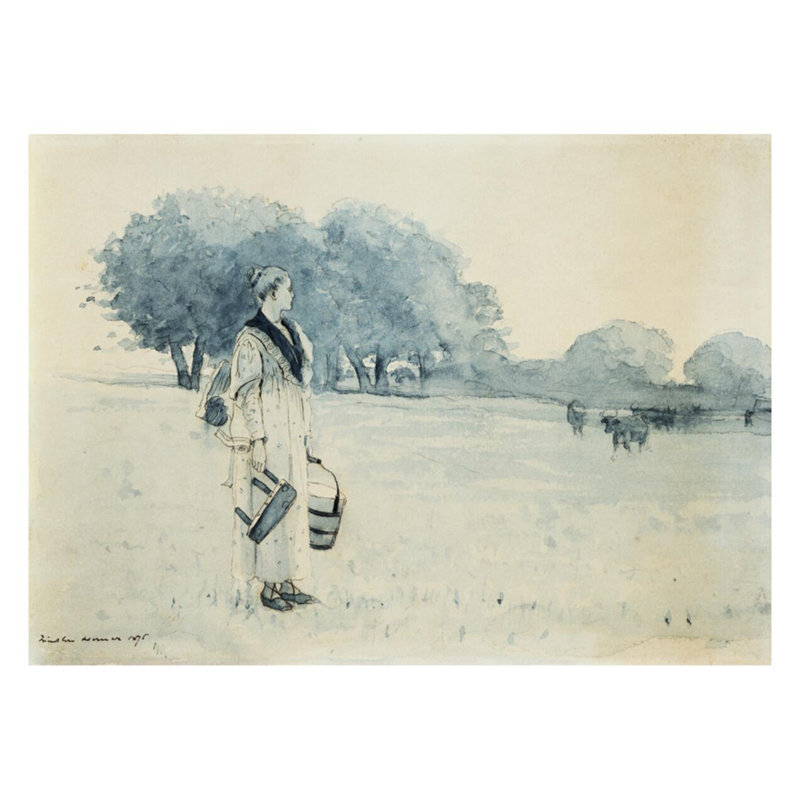 «Milkmaid» par Winslow Homer - estampe numérique, H 22 po x l 28 po