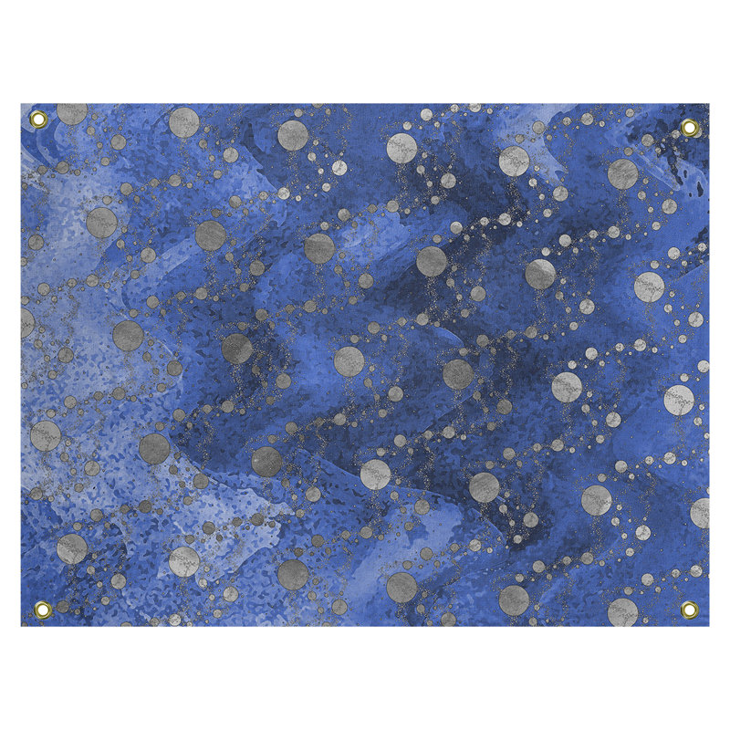 Tapisserie murale en polyester, H 27,5 po x l 37,5 po, Bleu