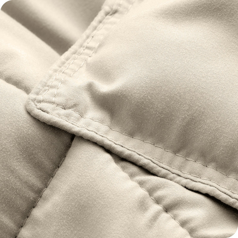 Ensemble d'édredon ultra-doux toutes saisons, Sable, Édredon pour lit simple + 1 taie décorative stan