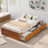 Twin Size Platform Storage Bed With 3 Drawers