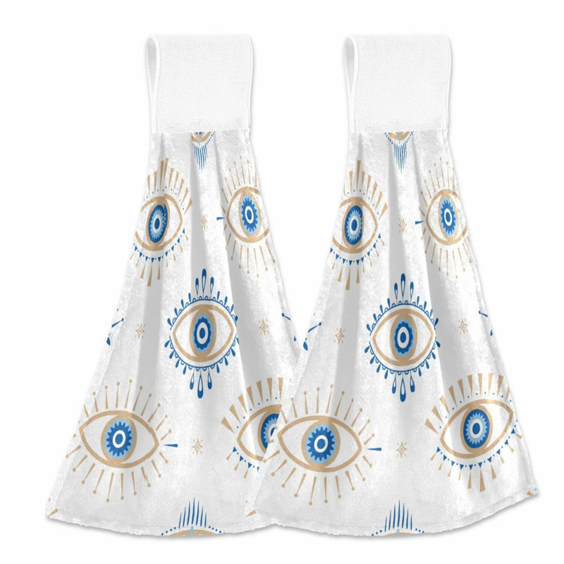 SoftLoop Duo: Absorbent Hanging Hand Towels for Kitchen & Bathroom