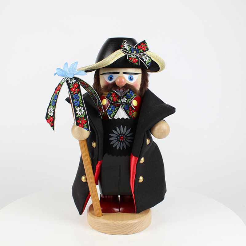 Kurt Adler Steinbach Wooden Chubby Nutcracker, Ein Bayer - Thumbnail 3