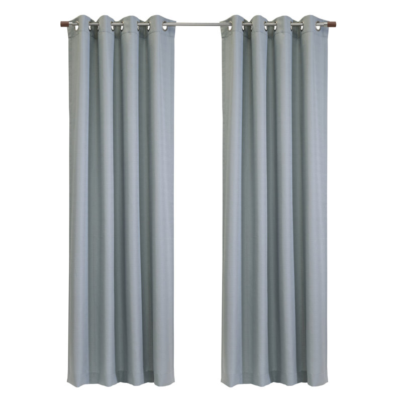 Jamie Light Filtering Grommet Curtain Panel 52 x 108 in Blue, 52" W x 108" L