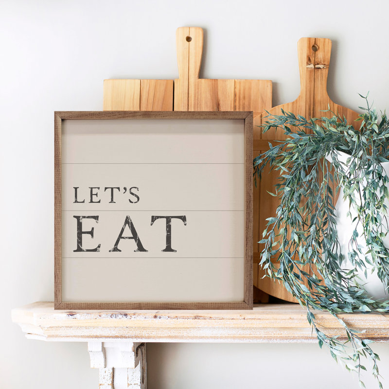 Let's Eat White, 4" H x 4" W