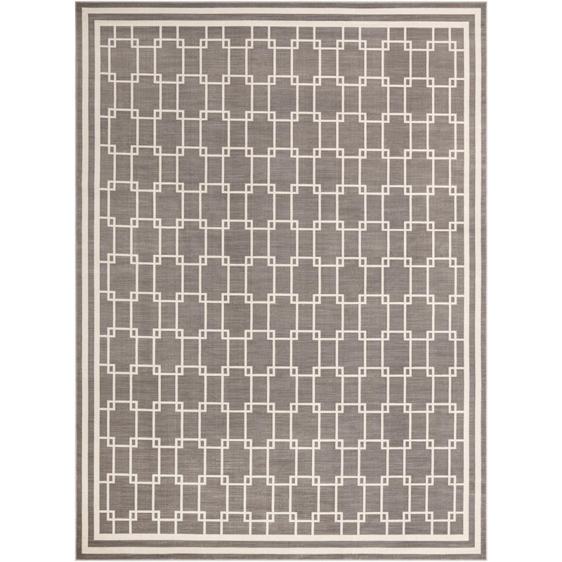 Tapis contemporain gris Ogorman, Rectangle 10 pi x 13 pi 1 po