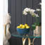 Bol décoratif en aluminium doré / bleu