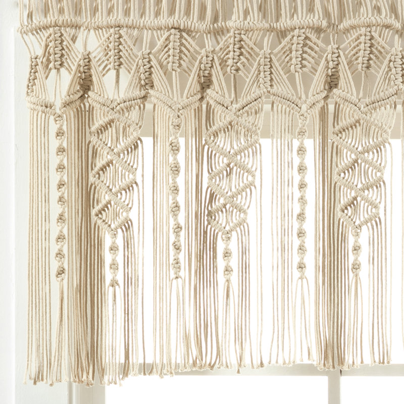 Cantonnière en coton texturé Lush Decor, Brun