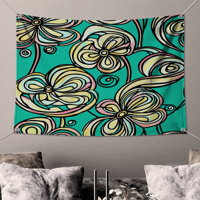 Flowers Wall Tapestry - Floral Wall Decor