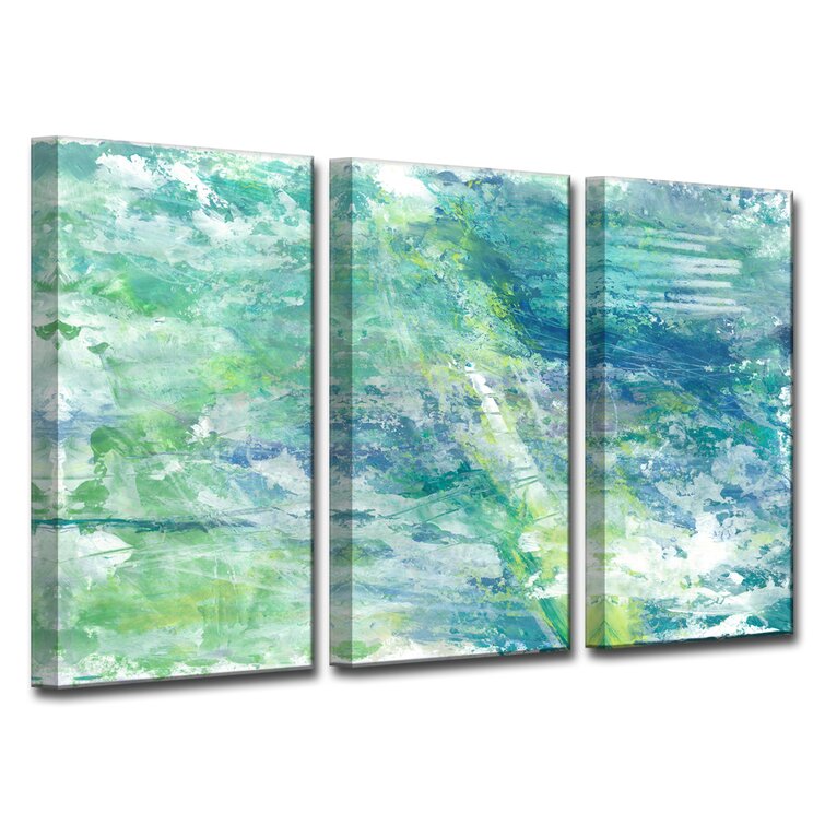 Brayden Studio® Cool Aqua Ocean Reef On Canvas 3 Pieces Set | Wayfair