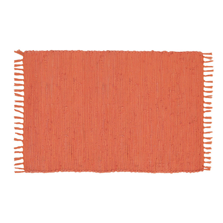 Handmade Multicolor Cotton Rag Rug 24X36" - Washable, Reversible, With Tassels For Living Room & Entryway - 24''X36''