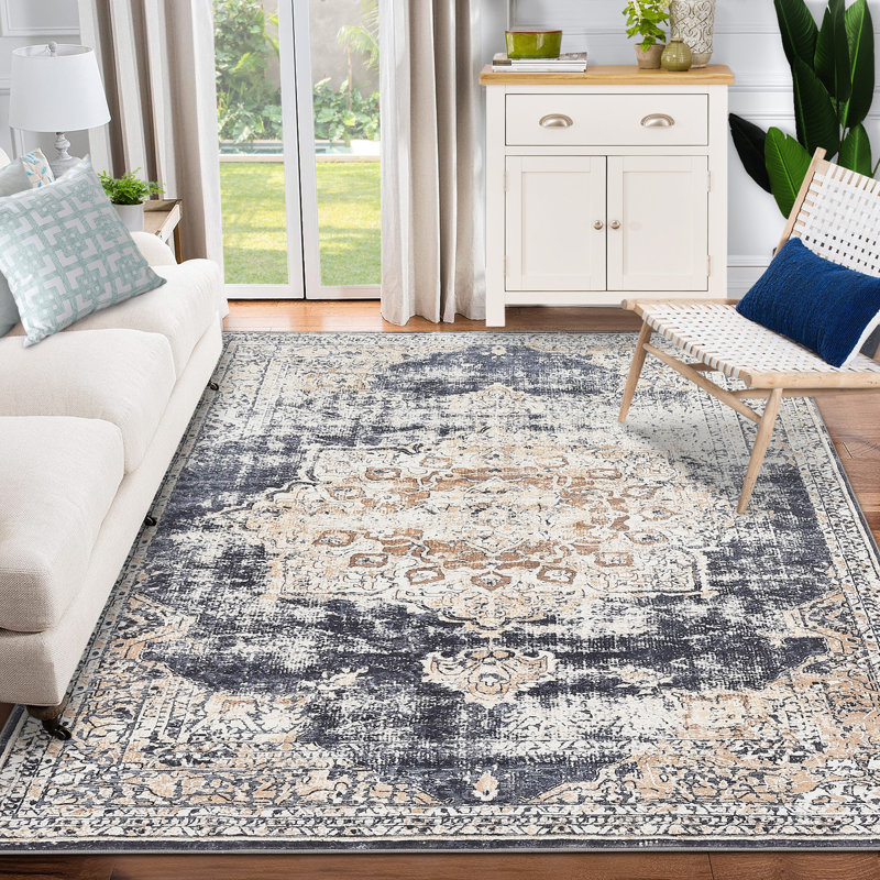 Tapis oriental à motif médaillon Jashley, Rectangle 9 pi x 12 pi