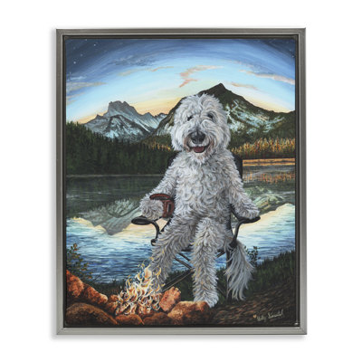 Chien par Campfire Landscape