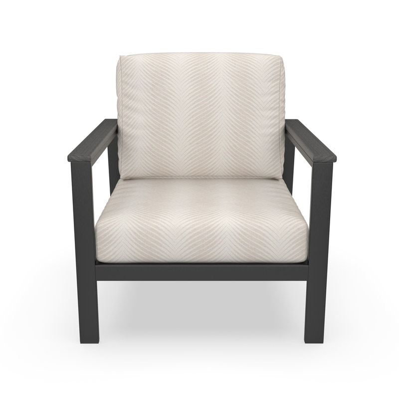 Chaise longue d'extérieur avec coussins Sunbrella® Townsend, Gris