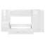 Lit mural blanc avec configuration personnalisable et tablettes de rangement latérales pour un usage domestique