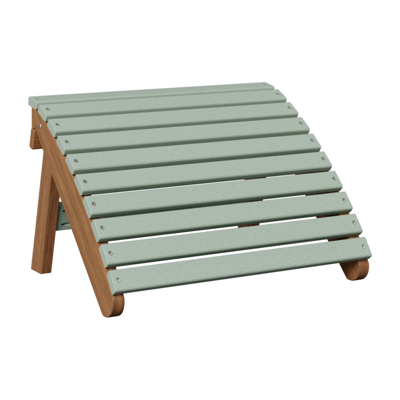 Repose-pieds berlinois berlinois Adirondack, Seafoam Top/Antique Mahogany Base