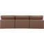 Canapé modulaire 120 po à accoudoirs carrés en similicuir-87149784