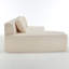 Canapé modulaire à compression avec méridienne confortable, canapé à compression irrégulière en forme de L avec siège profond, canapé-lit modulaire minimaliste pour salon, chambre, salon, ivoire-133386027