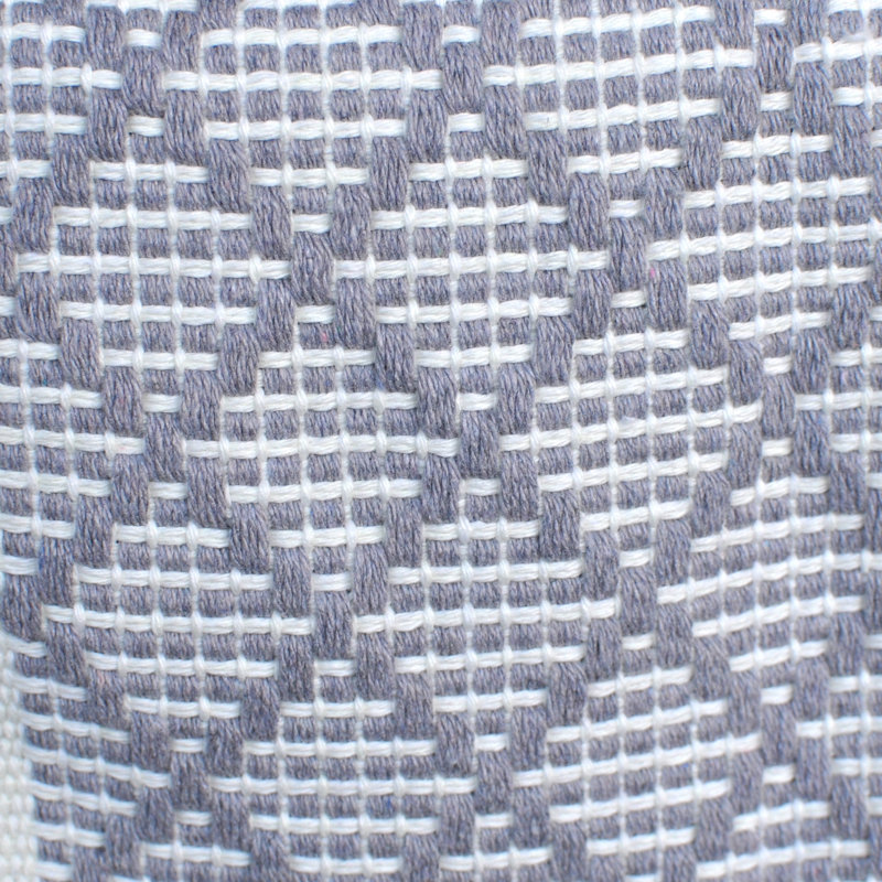 Black and Cream Cotton Woven Table Runner with Tassels