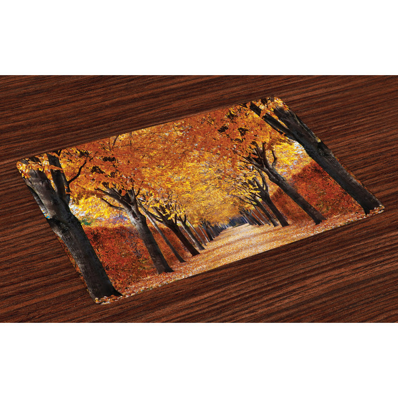 Ricardo Autumn Pathway in the Woods Placemat
