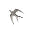 Set Of Three Nickel Birds In Flight-824412103