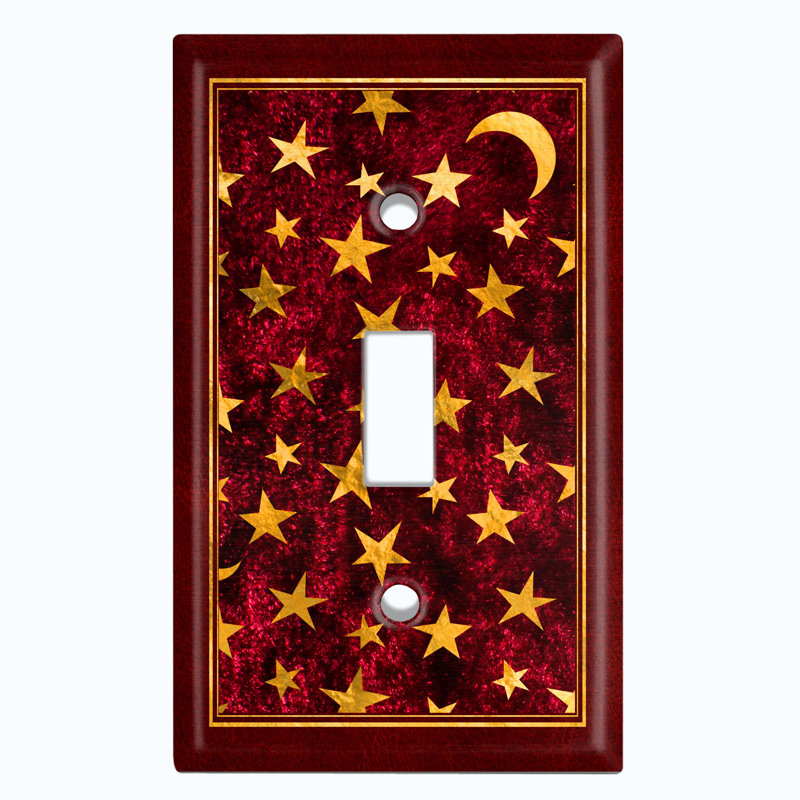 Patterned 1 - Gang Toggle Light Switch Standard Wall Plate