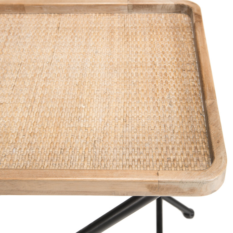 Glascock Tray Top Cross Legs End Table