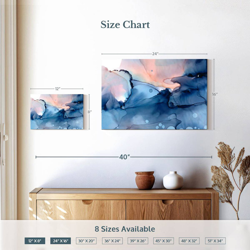Avery Ocean Abstract, 16" H x 24" W