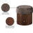 Asai Velour Fur Fabric Ottoman/Stool-17052498-20354630