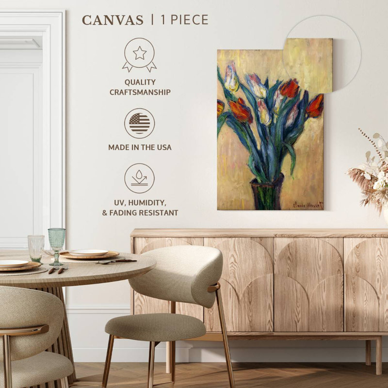 Harnek Vase Of Tulips, 45" H x 30" W