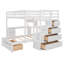 Lit superposé en bois avec bureau, tiroirs et tablettes Garret-125376345