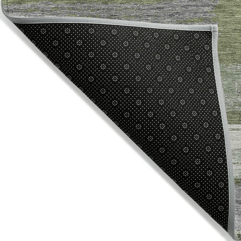 Aelaris Green Washable Indoor-Outdoor Rug - LOOMLAN, 10' x 14'
