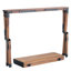 Table rectangulaire en aluminium pour l'extérieur et l'intérieur - capacité de 120 lb, facile à plier, pliante portative de camping brune, brune