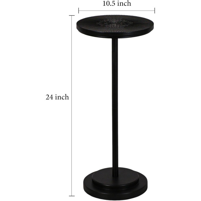 Table d'appoint noire moderne