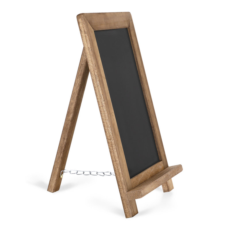 VersaChalk Wooden Frame Tabletop Magnetic Chalkboard, Freestanding, 13" x 9"