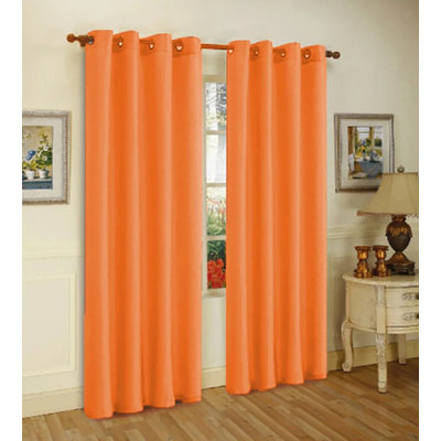 Panneaux de rideau semi-transparents avec œillets de couleur unie