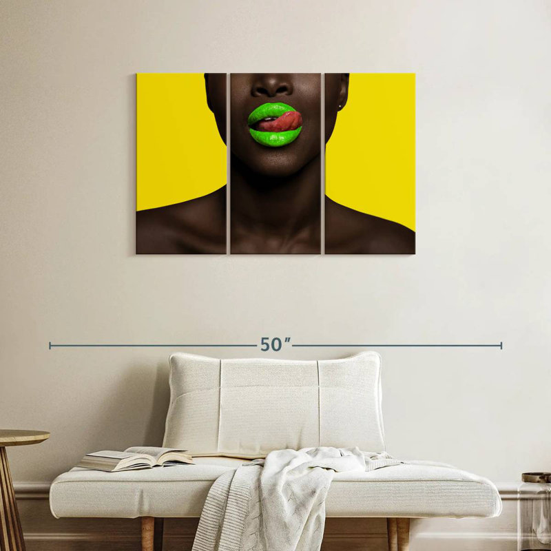 Sexy Green Lips, 24" H x 38" W