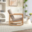 Fauteuil oscillant Upholstein, structure en bois d'hévéa